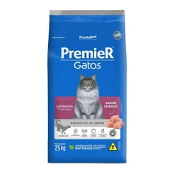Ração Premier Gato Senior Ambientes Internos Frango 7.5Kg