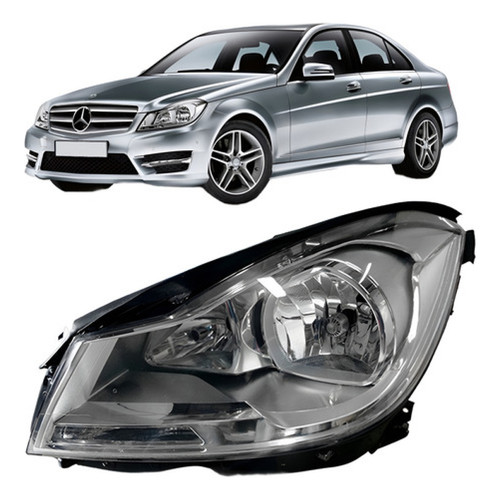 Farol Mercedes C180 C200 Ano 2012 2013 2014 Le