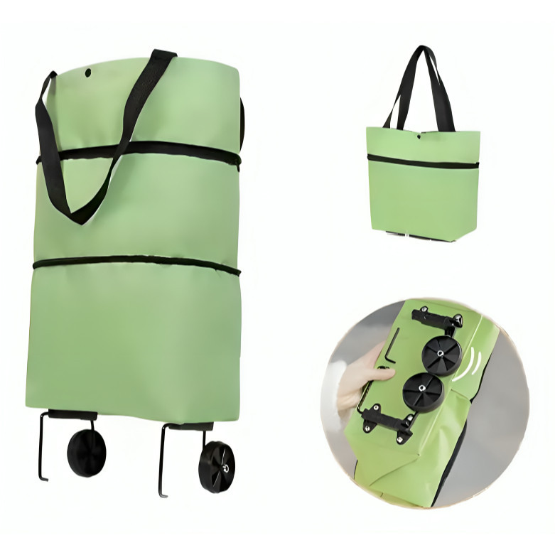 Carrinho De Compras Para Feira E Supermercado Com Sacola Dobrável E 2 Rodas ReforçaAquecedoresdas em Oferta na Shopee