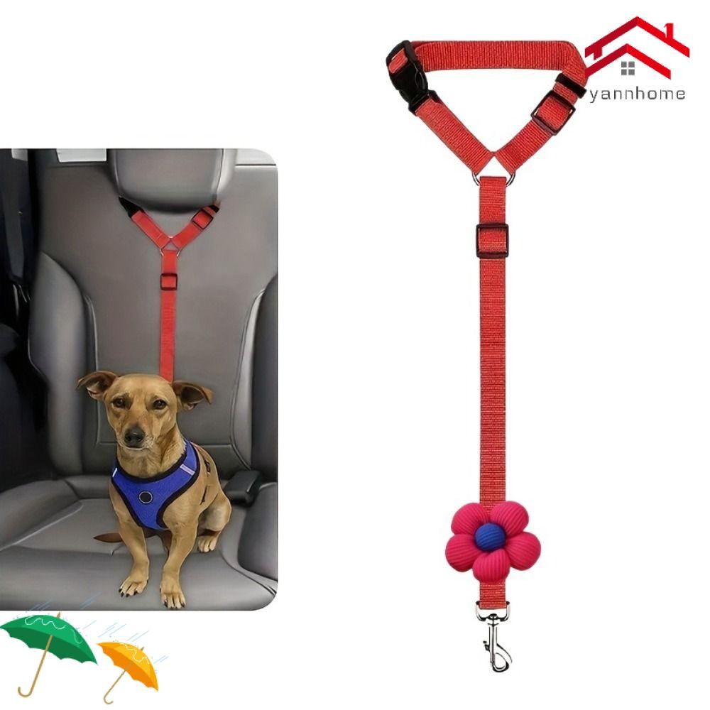 YANNHOME Pets Car Tether , Cinto De Segurança Ajustável E Confortável Para Cães , Trela Durável Gatos em Oferta na Shopee