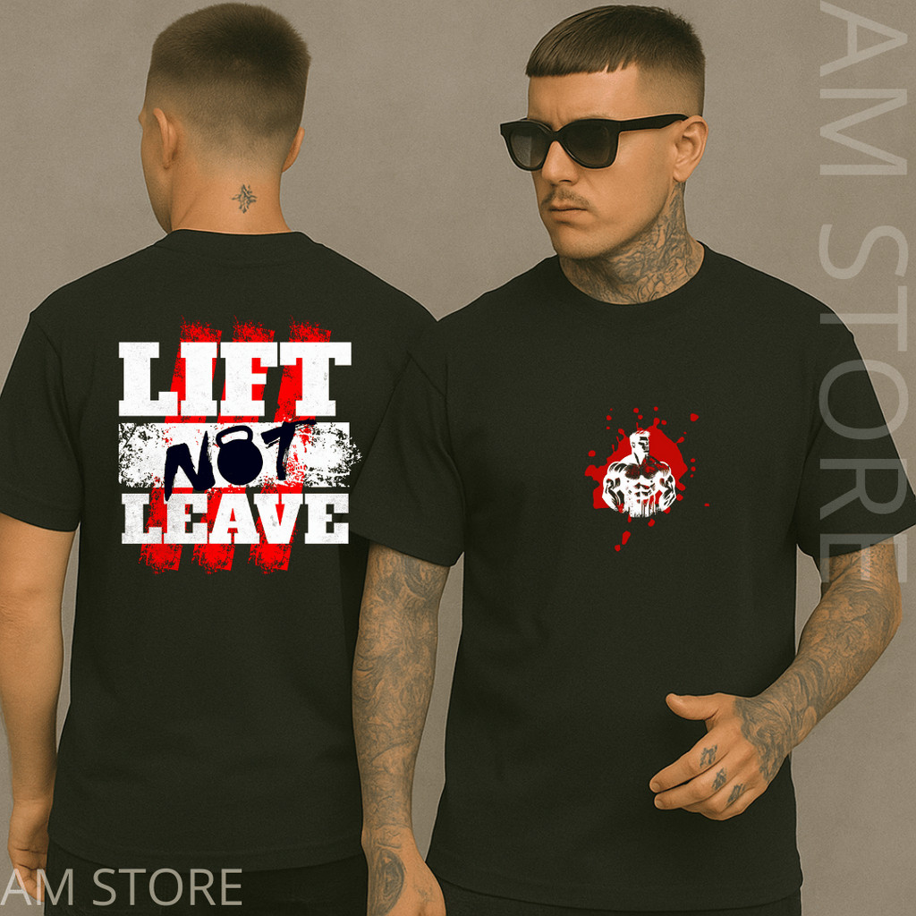 camiseta camisa algodão estampada streetwear t shirt academia lift not leave