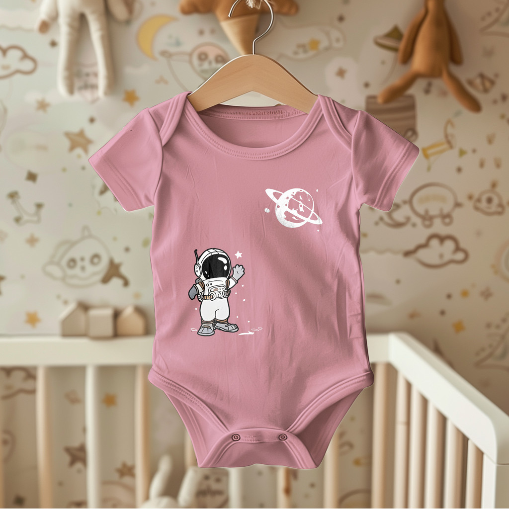 Body Infantil Astronauta Planetas | Estampa Espacial Criativa para Bebês