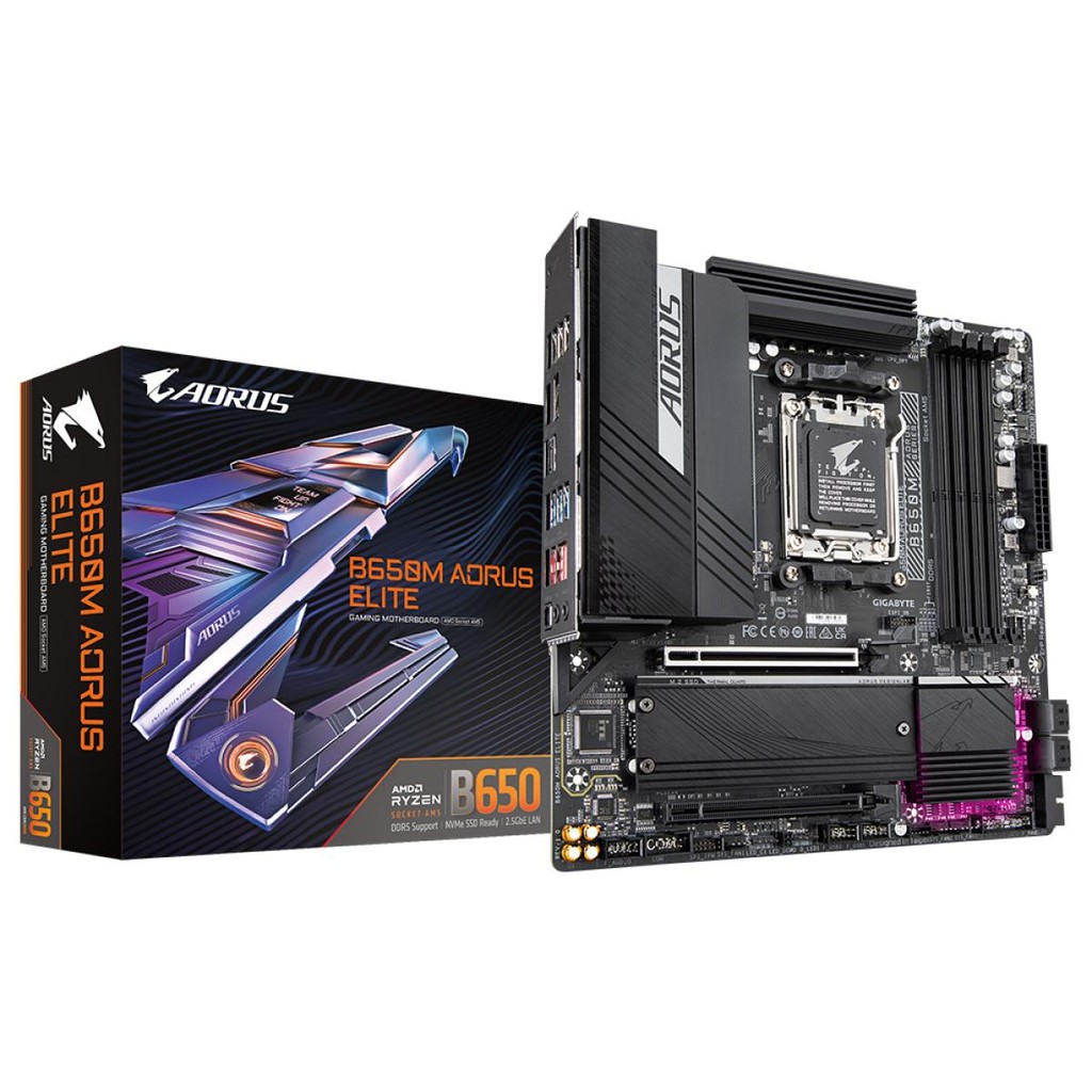 Placa Mãe Gigabyte B650M Aorus Elite,  AMD AM5, mATX, DDR5 em Oferta na Shopee