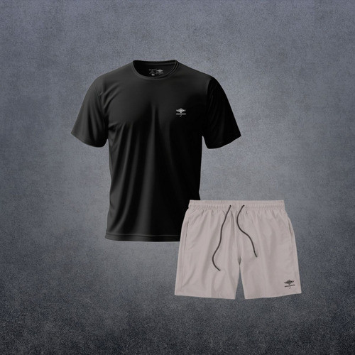 Camiseta Dry Fit Masculina Raglan E Short Academia Praia