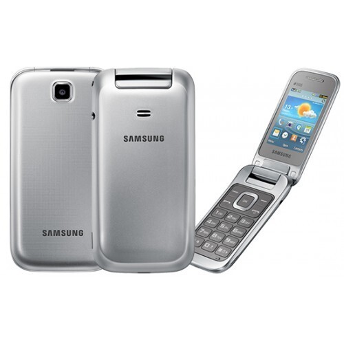 Celular De Flip Samsung Prata Metal 4G Letras Grandes Excelente P Idosos
