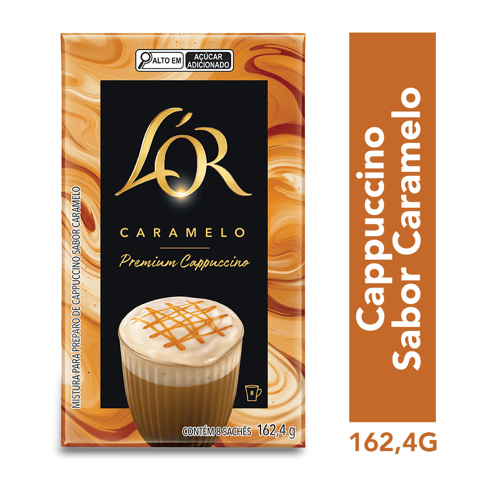 Cappuccino Premium L'OR Caramelo 8 uni. em Oferta na Shopee