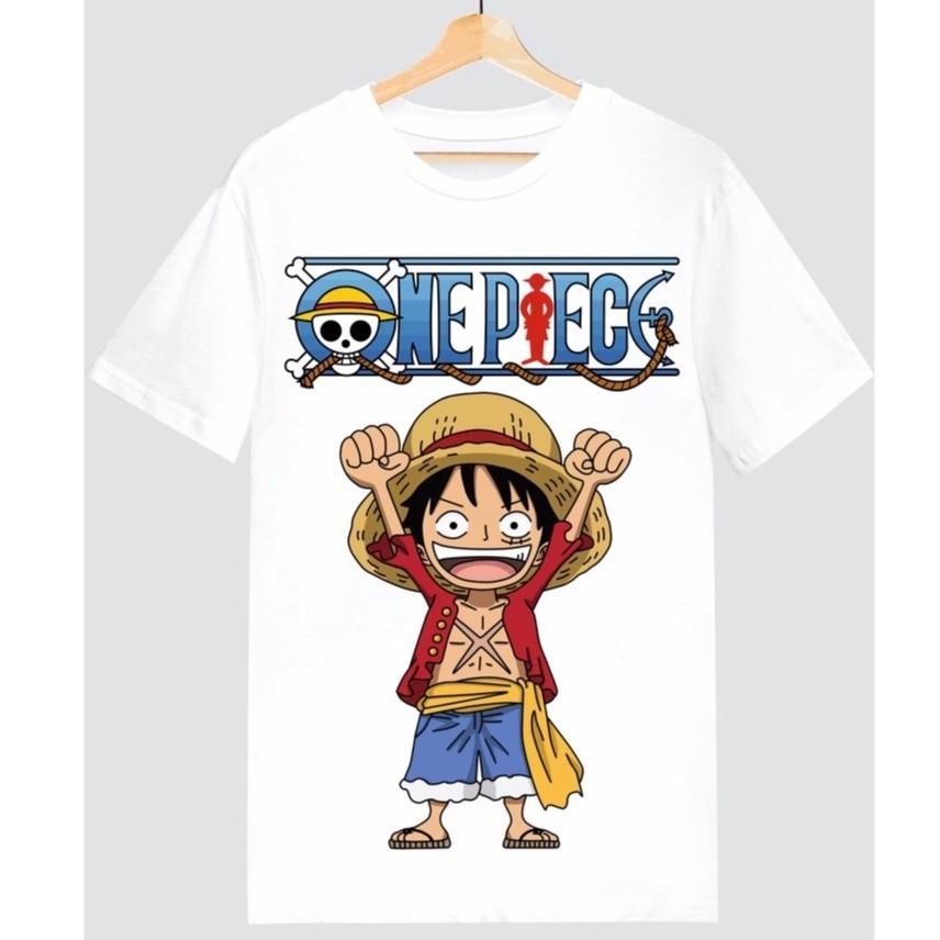 camisa camisa Camisa Camiseta Infantil One Piece Luffy Adulto Anime Desenho #2 fashion