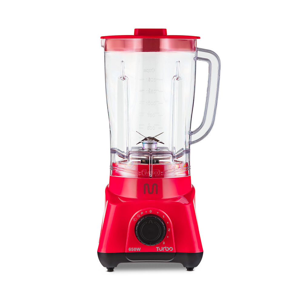 Liquidificador Turbo Vermelho 2,3L 2 velocidades 650W 127V Multi Home - LQ653