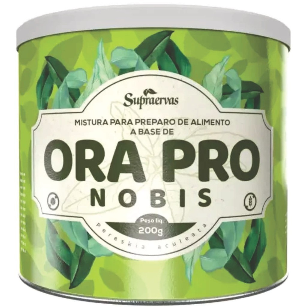 Ora Pro Nóbis Pó 200gr Mistura Para Preparo De Alimento Soluvel  Supraervas