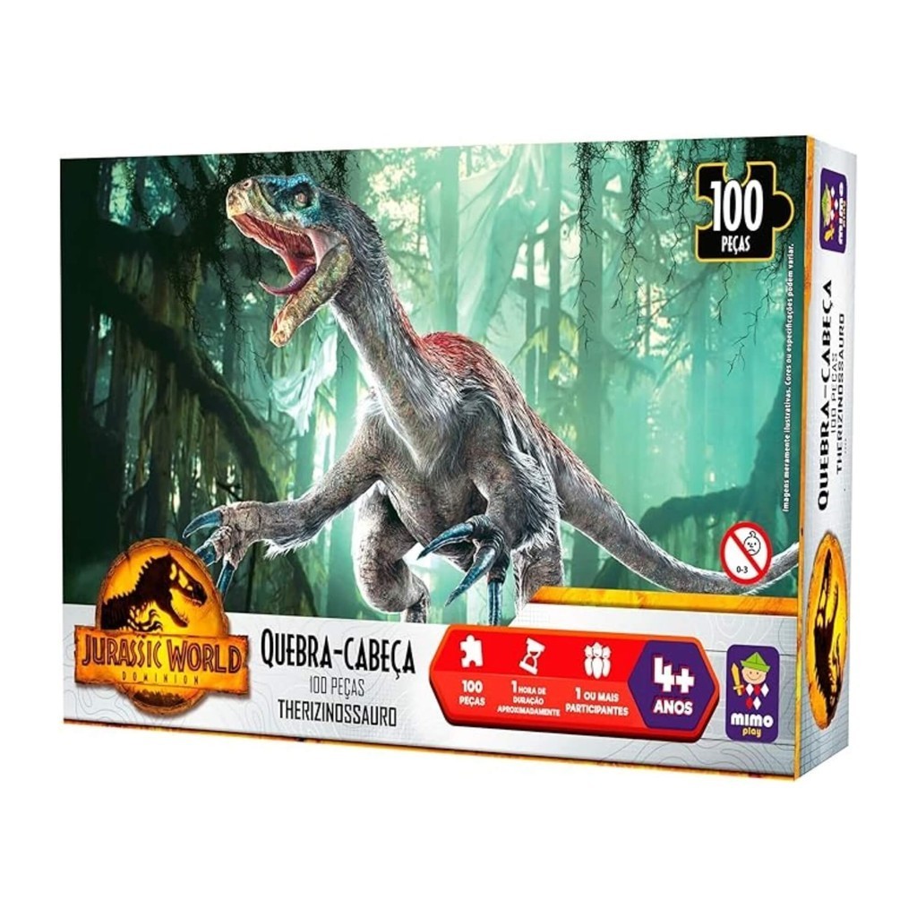 Quebra Cabeça Therizinosaurus Jurassic World 100 Peças Mimo Toys Brinquedo Jogo Infantil Presente em Oferta na Shopee