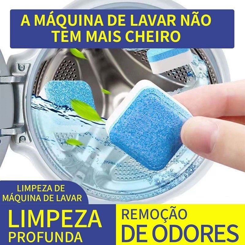 novidade KIT  2 4 6 8 Pastilhas para Limpeza de Máquinas de Lavar Roupas Efervescentes Multifuncional ferramenta para