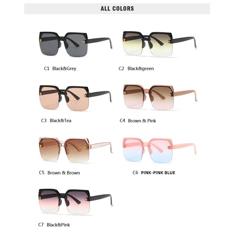 2022 Óculos De Sol Armação Grande/Quadrado/Degradê/Fashion Com De Metal