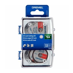 Kit Acessorios de Corte para Micro Retifica EZ-Lock 11 Pecas Dremel 558 2615E728AB