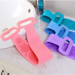 1/2/3 Esponja Silicone Massageadora Escova Banho Lava Corpo Todo Bucha Esfoliação
