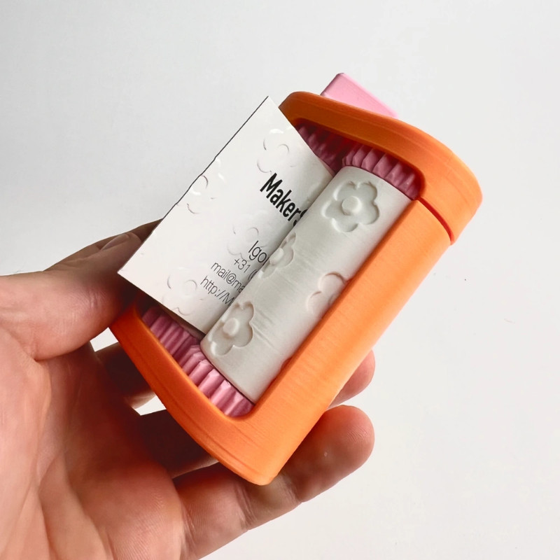Rolo de gravação de cartão de visita Portátil FLOR Expositor Porta Cartão cartão panfleto Livreto Escritorio Sala