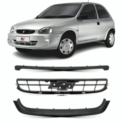 Grade Completa Radiador Corsa Classic 2000 Á 2010 Moldura Superior e Inferior