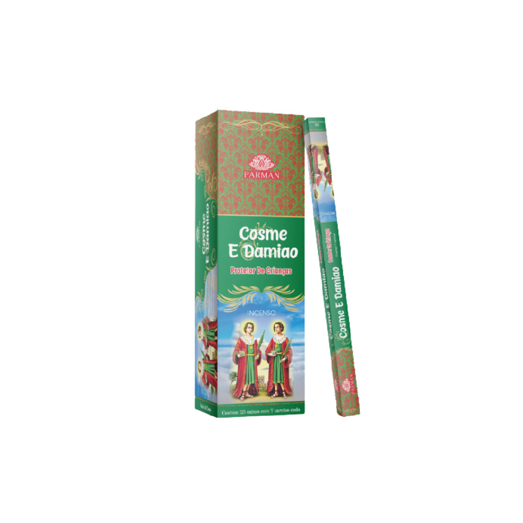 Incenso Cosme E Damião Parman Box 25 Caixas 7 Varetas