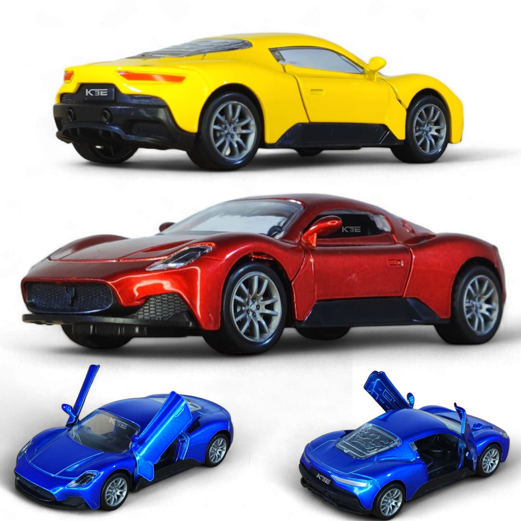 Miniatura Carrinho Ferro Maserati Mc20 Fricção Abre Portas Colecionável Premium