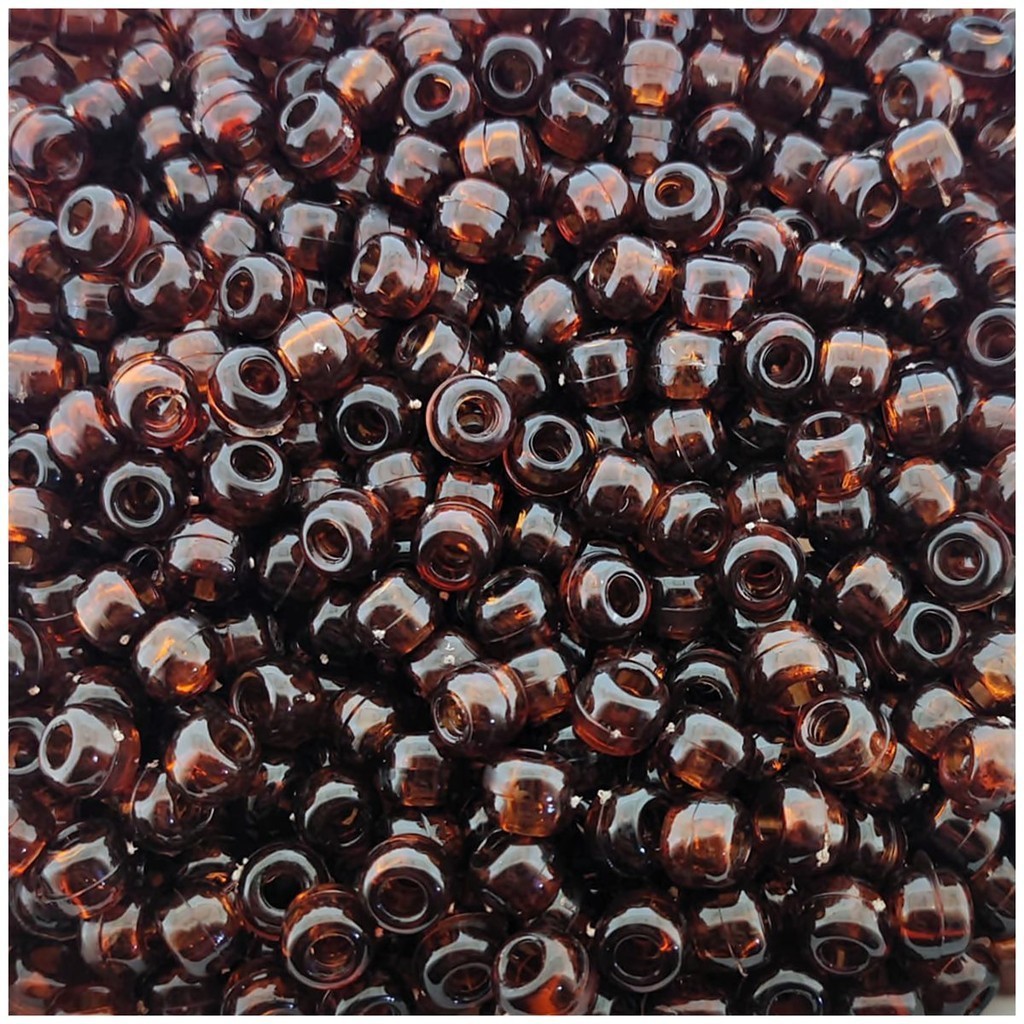 100 Miçangas Tererê Caramelo Transparente Para Bijuterias Artesanato Pulseiras Tranças