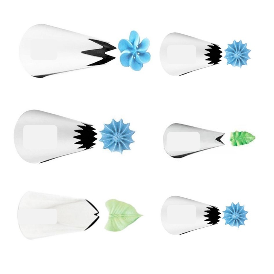 Kit 6 Bicos De Confeitar Wilton Folha E Pitanga