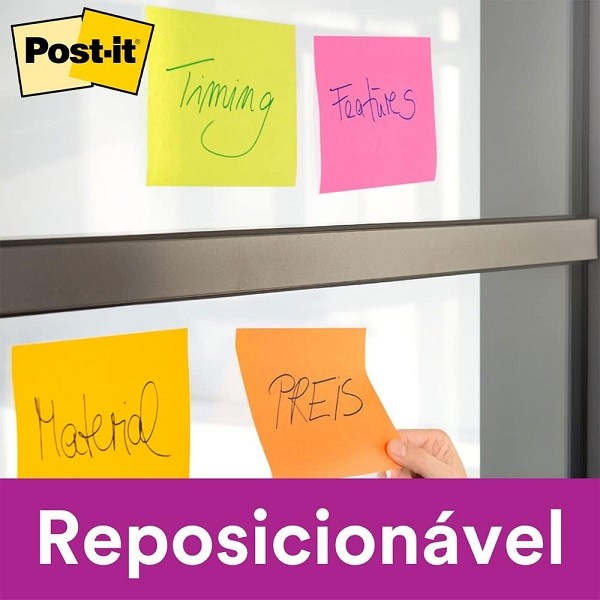 Detalhes do POST-IT Cascata C/3 Blocos Adesivos de 45 FLS 3M 76MM X 76MM