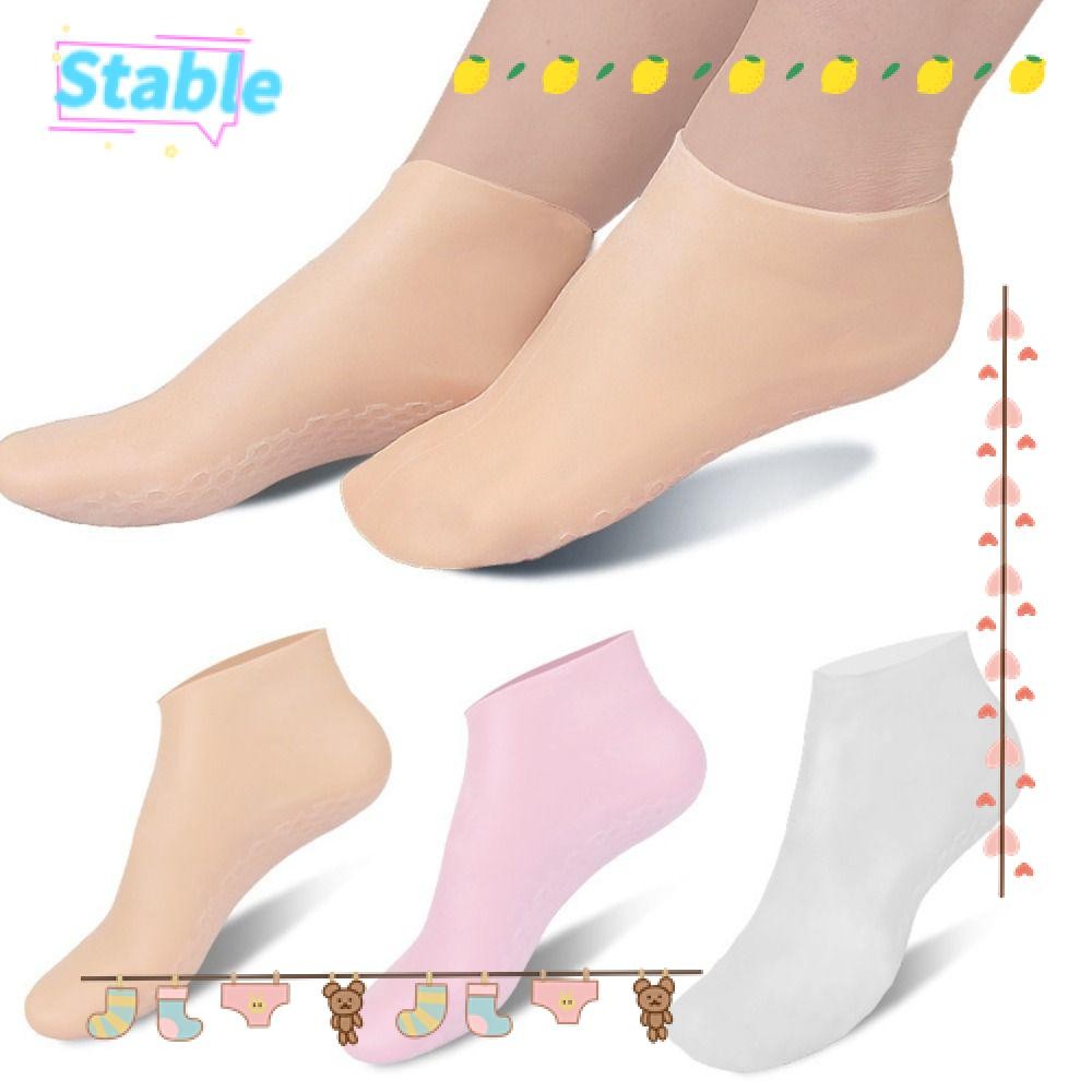 STABLE Meias De Tratamento De Pele , Hidratantes De Silicone Para Remoção Morta , Ferramentas De Pedicure Alívio Da Dor Anti-Rachadura Protetoras Longas Foot Spa