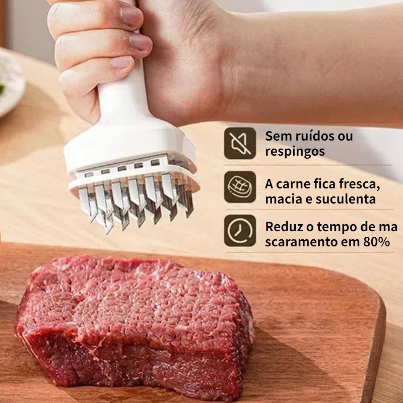 Stainless Steel Tenderizer Agulha De Aço Inoxidável Martelo De Carne Cozinha Para Bife Frango Porco