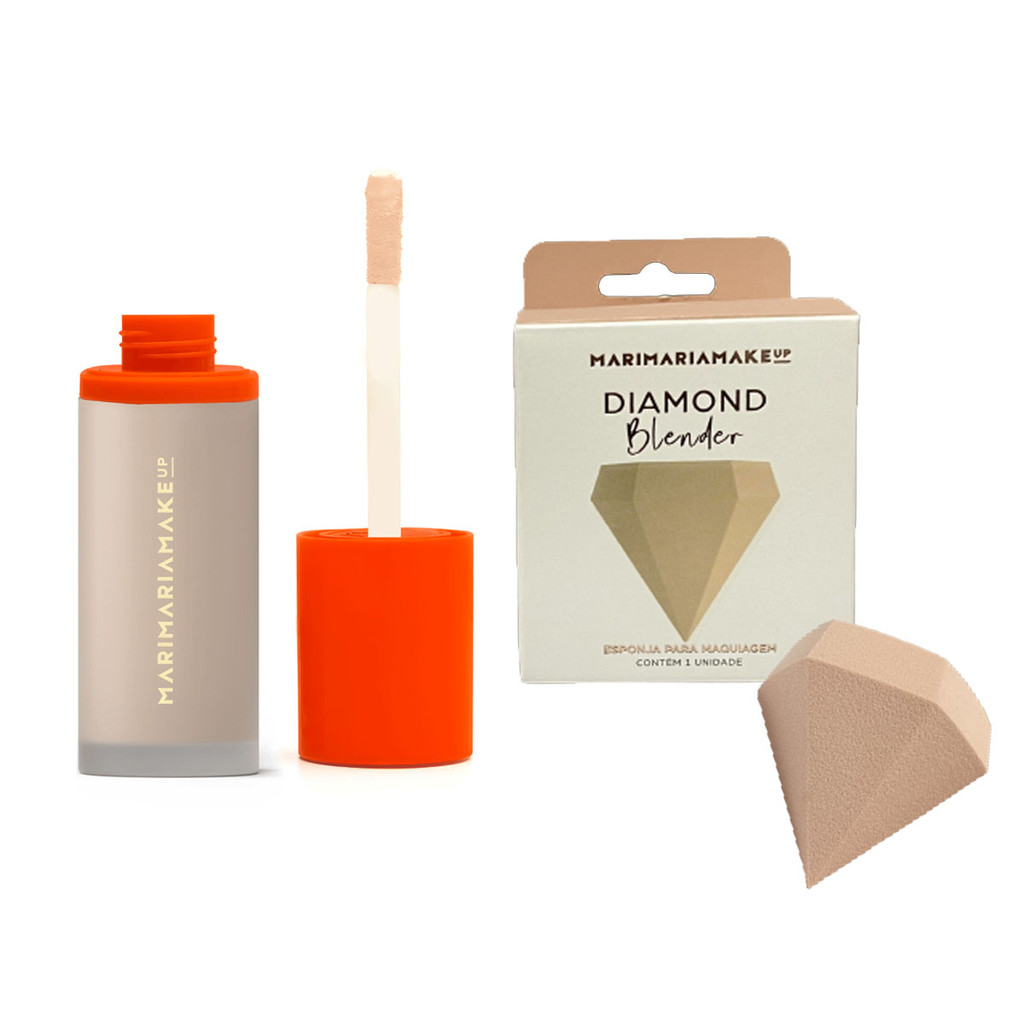 Kit Base e Corretivo Mari Maria Matte + Esponja Diamond em Oferta na Shopee