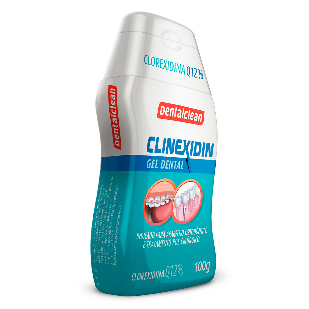 Gel Dental Digluconato de Clorexidina 0,12% Degermante Creme Clinexidin 100g Dentalclean