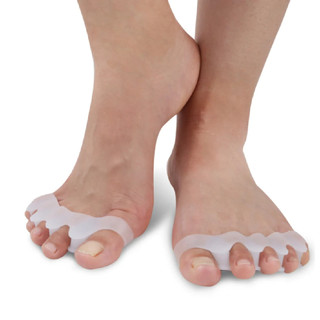 Par Separador e Corretor de Dedos dos Pes Joanete Silicone Todos os Dedos