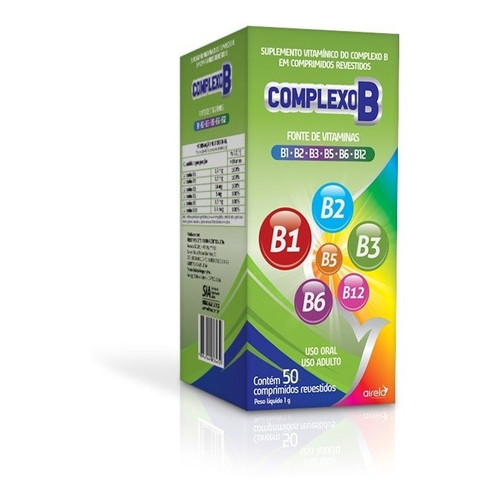 Complexo B Suplemento Vitamínico Com 50 Comp Airela