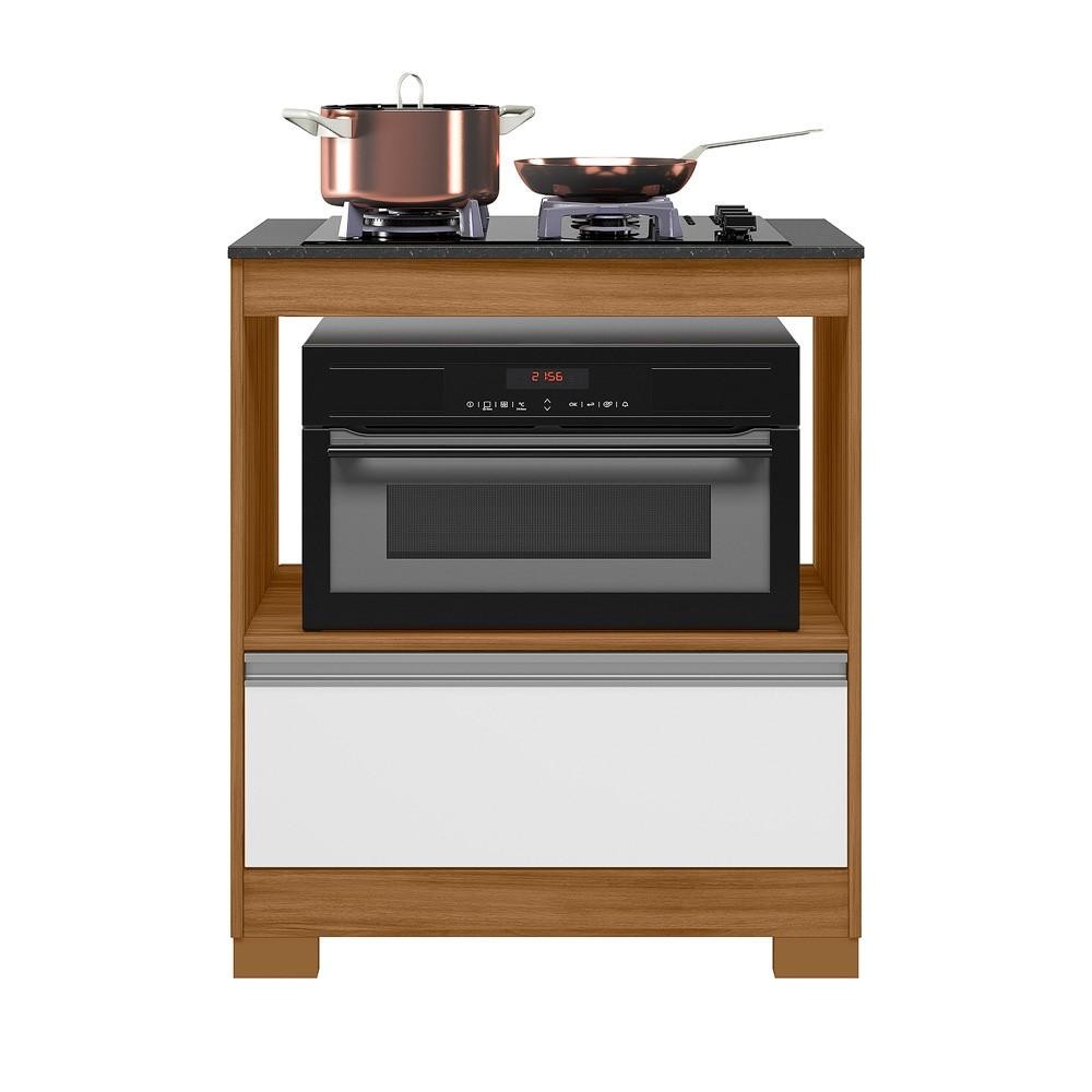 Balcão para Cooktop 4 Bocas Notável NT 3110 Freijó/Branco em Oferta na Shopee