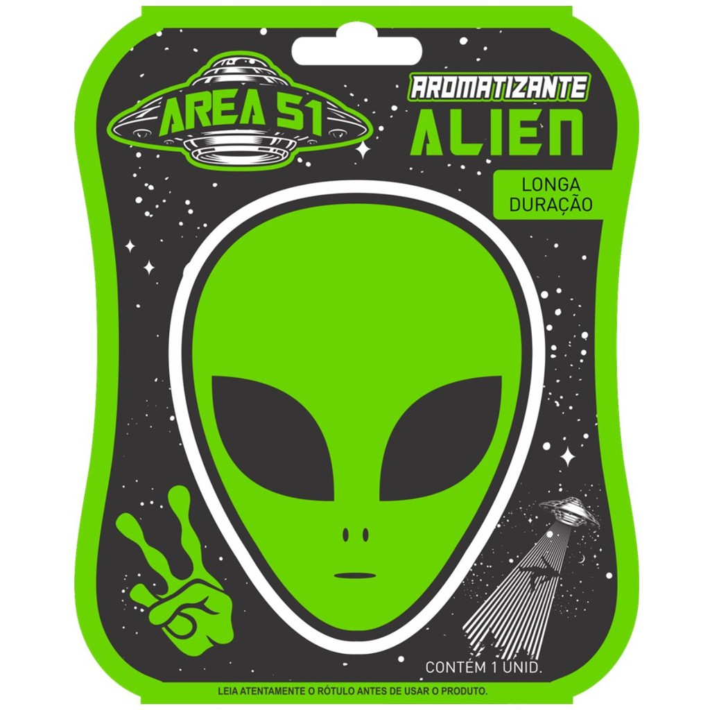 AROMATIZANTE MINIATURA AREA 51 ALIEN VERDE CENTRALSUL CONCENTRADO
