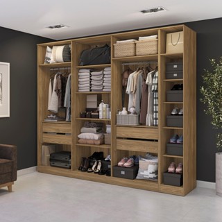 Conjunto Closet Kappesberg Adapt Nogueira 2 Peças 273cm em Oferta na Shopee