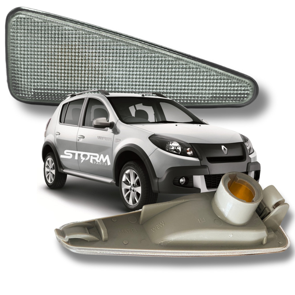 Seta Sandero Stepway Ano 2008 a 2014 Lado Direito Passageiro Renault Repetidor Lateral lanterna