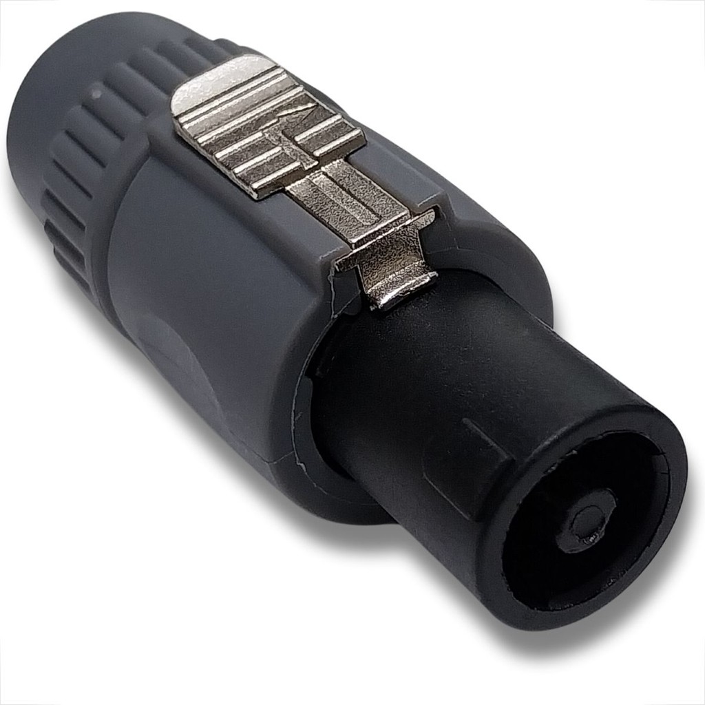 PLUG SPEAKON MACHO 4 POLOS CONECTOR COM TRAVA TIPO NEUTRIK 2 VIAS TOMADA LINHA PAINEL RESISTENTE