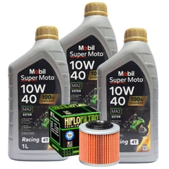 Troca de Óleo P/ Bmw F650 Gs / G650 Gs Mobil Sintético 10w40 + Filtro Hiflo Hf151