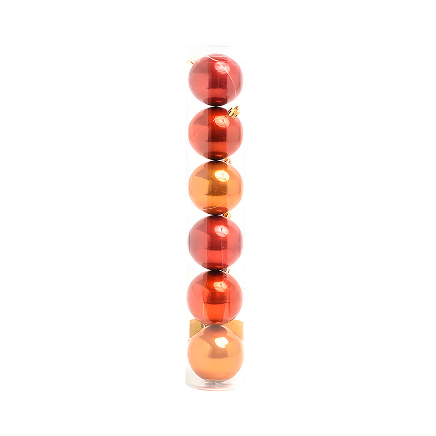 Bolas de Natal em Tubo - Bordo e Marfim - 6cm - 6 unidades - Cromus - Rizzo - Home & Living