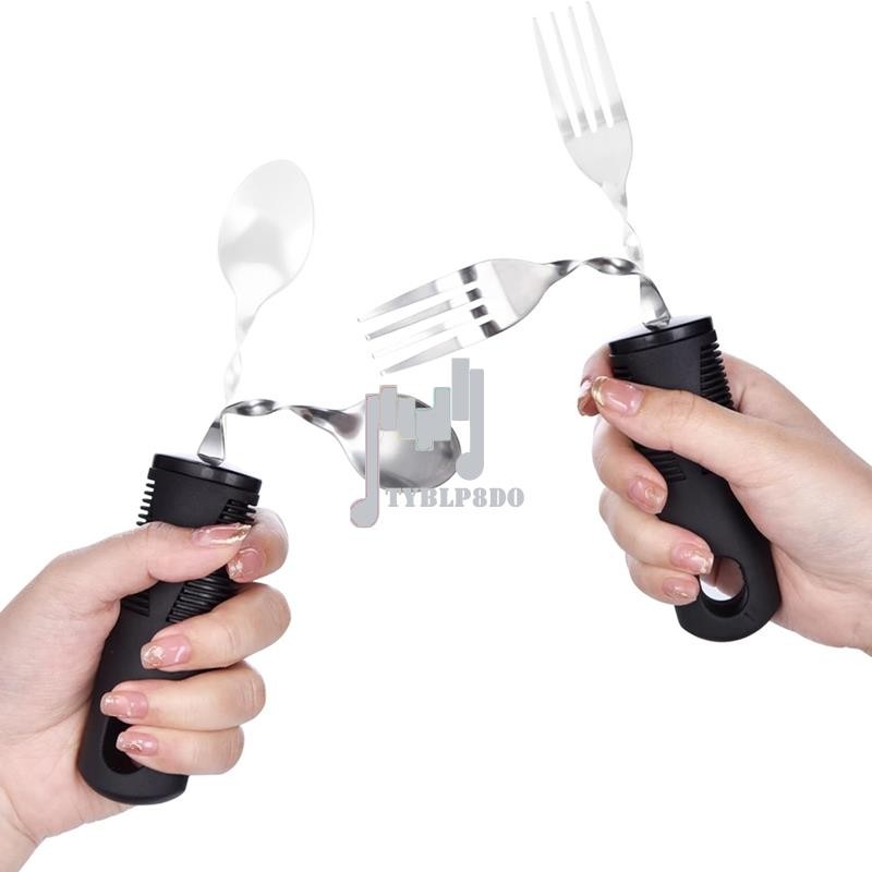 4 Pçs Talheres Dobráveis Utensílio Para Deficientes Utensílios Ponderados Adultos Idosos Construídos De Mesa Adaptativos
