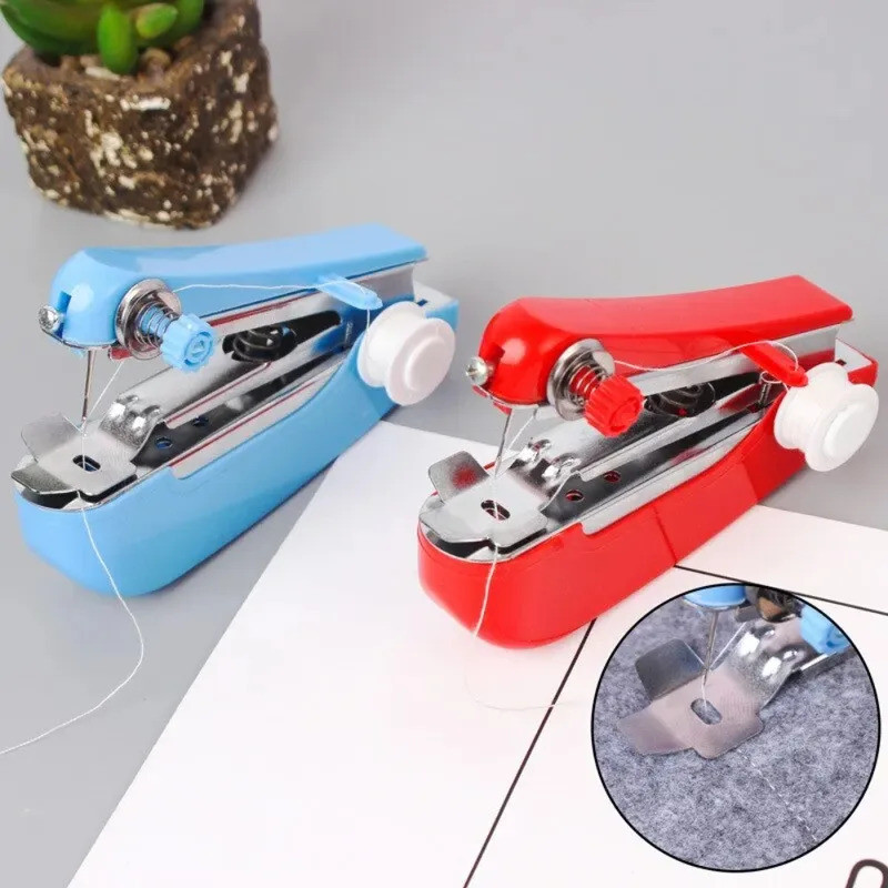 Mini Máquina de Costura Manual Portátil Costura Rápida para Roupas Reparo DIY Iniciante