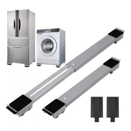 Par Suporte Base Rodinha Carrinho Ajustável Móvel Universal