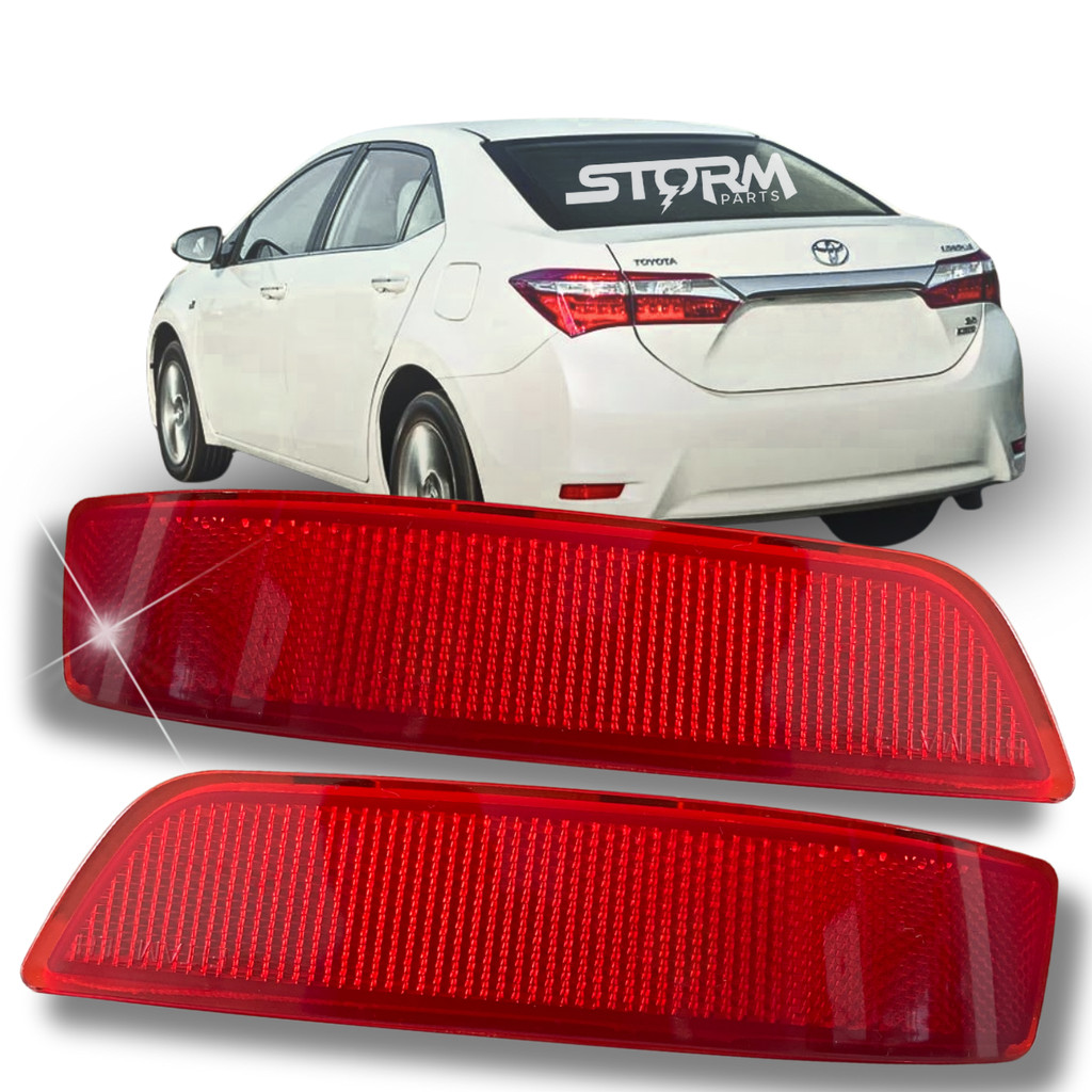 Par Refletor Parachoque Traseiro Toyota Corolla Ano 2015 2016 2017 2018 2019 olho de gato Sedan
