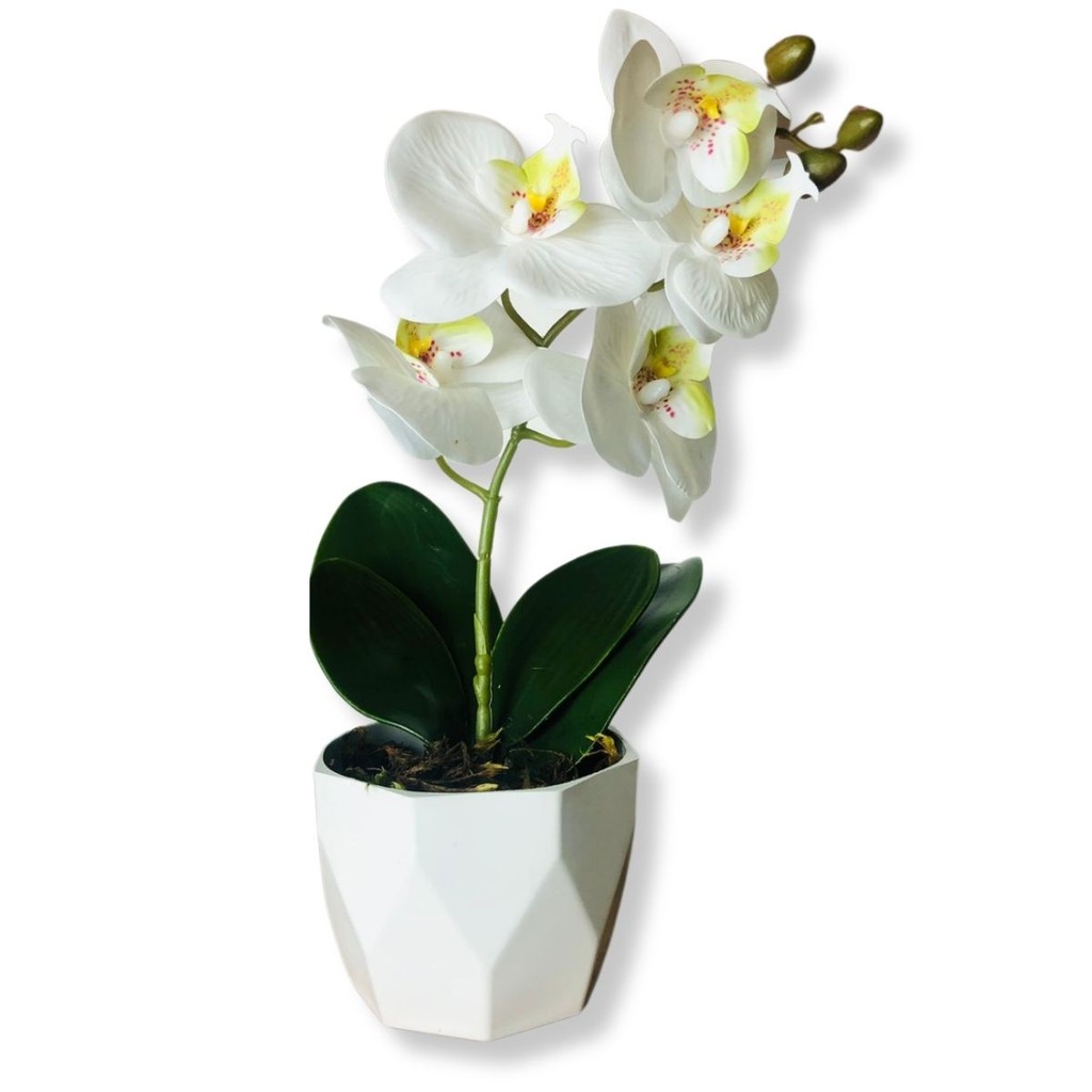 Arranjo Flores Orquidea Artificial Decorativa Centro de Mesa