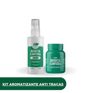 Bendita Cânfora Aromatizante-Anti Traças: Kit com 1 Cânfora Pote + 1 Líquida em Oferta na Shopee