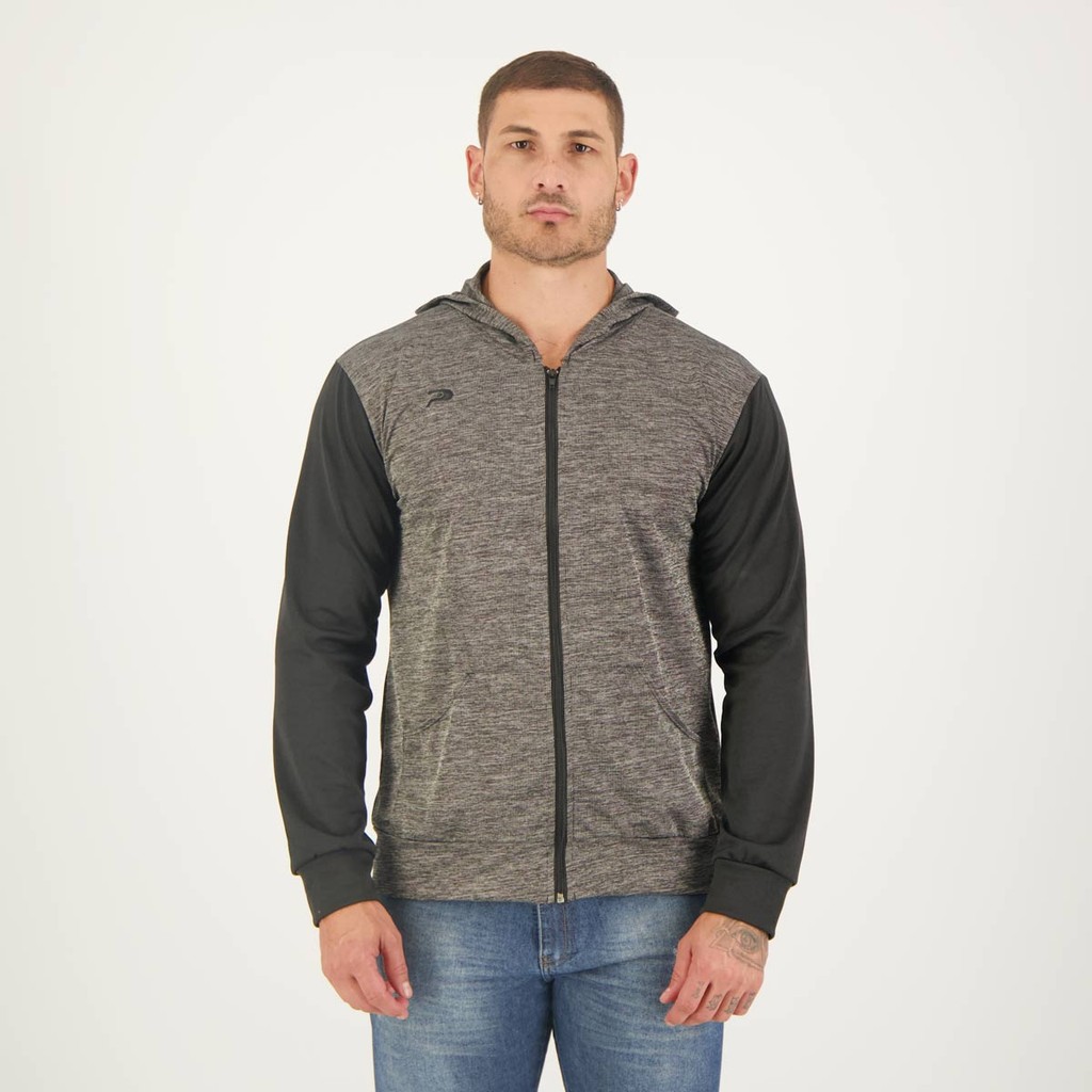 Jaqueta Placar Essence Grafite e Preta - Men Clothes