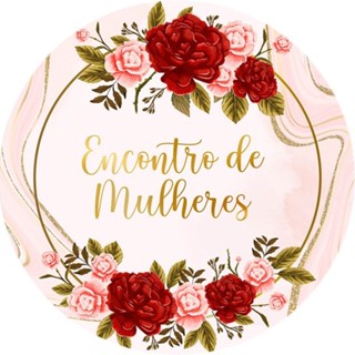 Painel Festa Gospel Culto de Mulheres Redondo Tecido Sublimado 1,50x1,50 em Oferta na Shopee