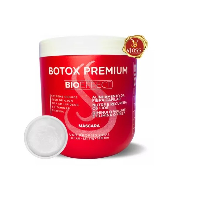 Vloss Botox Premium Bio Effect Máscara Alisante Anti Frizz 1kg