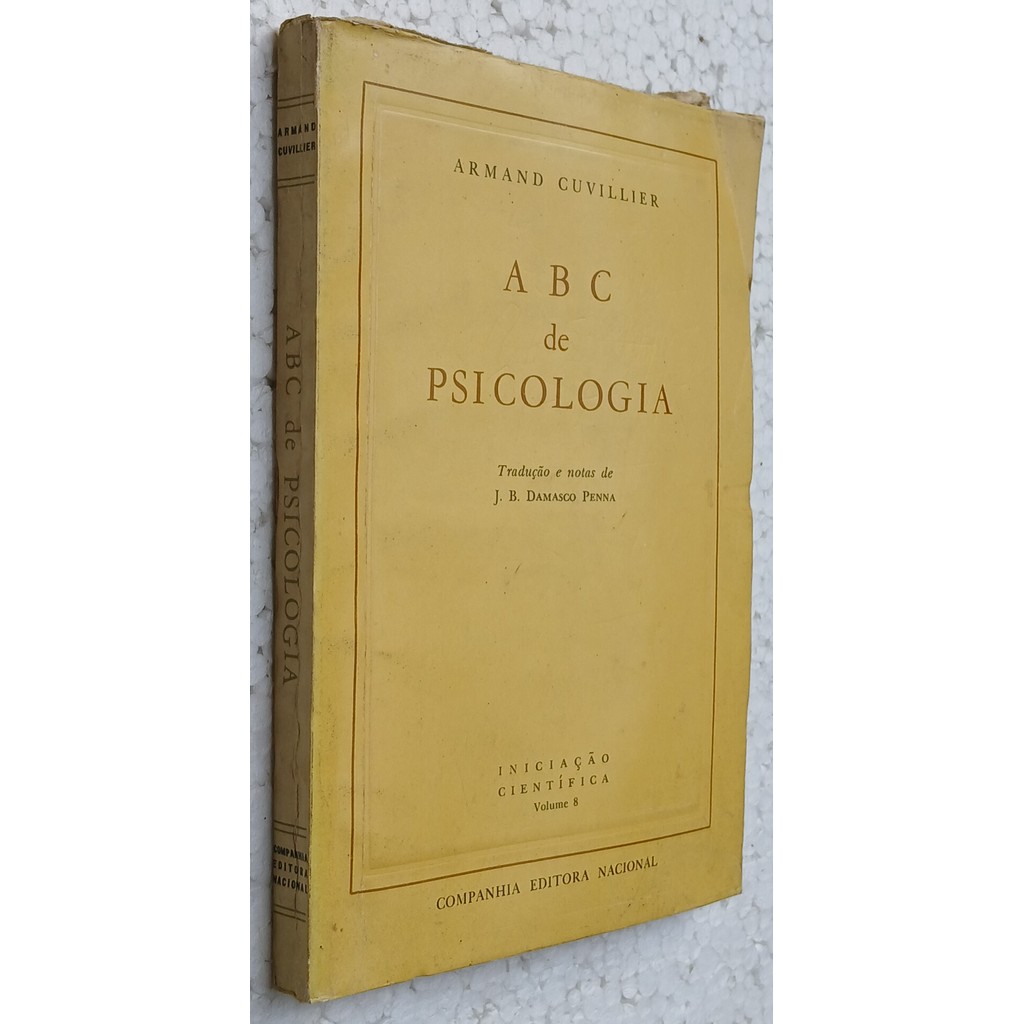 ABC de Psicologia - iniciação científica volume 8 de Armand Cuvillier 6772631