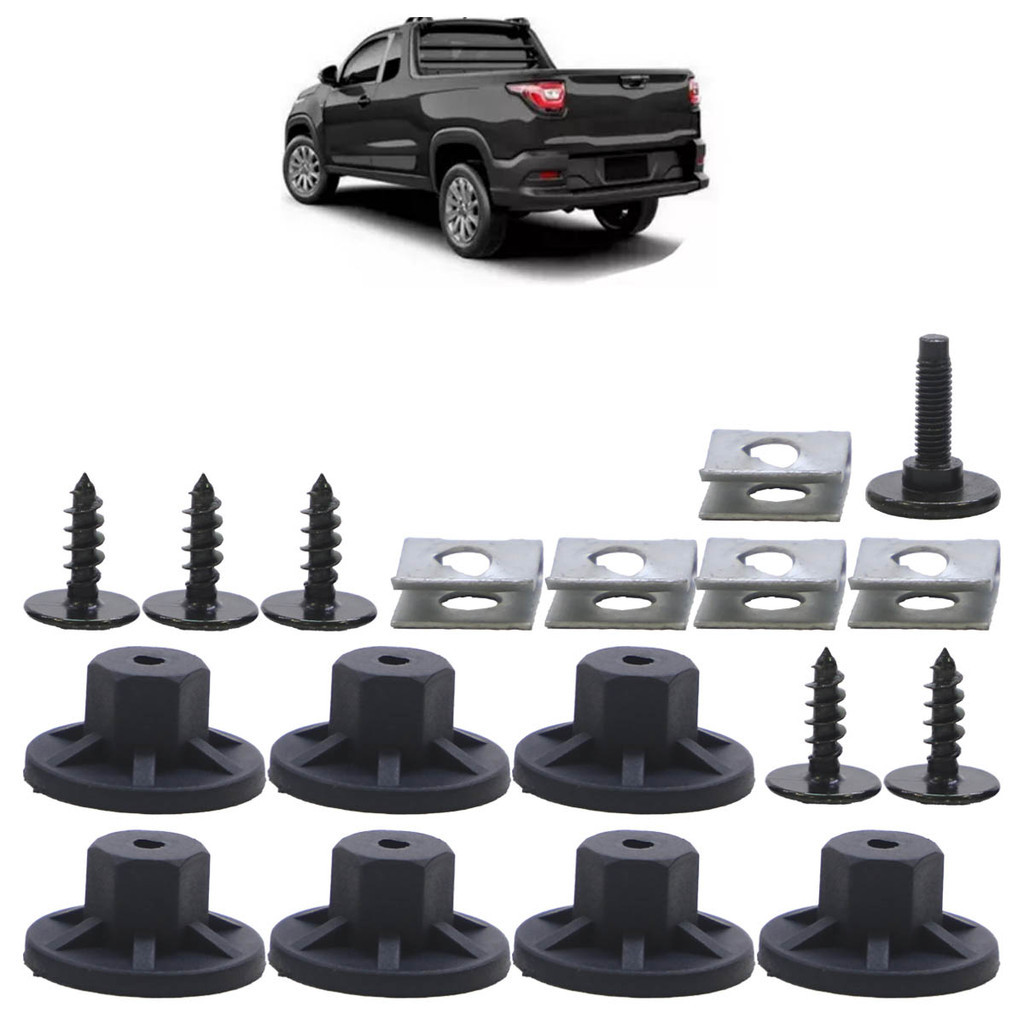 Kit Grampo Presilha Parabarro Traseiro Strada 2021 2022 2023 18 Peças - Spare Parts and Accessories for Vehicles