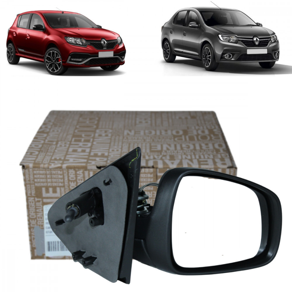 Retrovisor manual direito Renault Sandero Logan em Oferta na Shopee